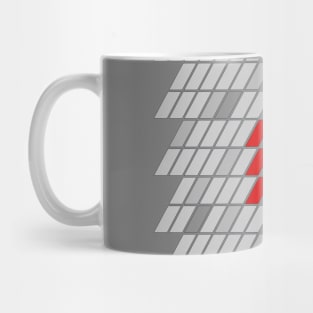 Red Geometric Mug